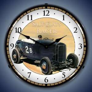    Vintage Salt Flats Race Car Lighted Wall Clock 