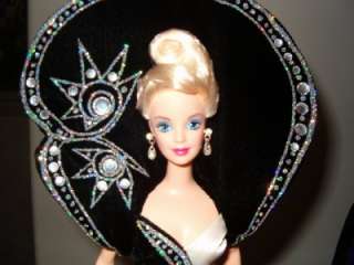 Diamond Dazzle Barbie 1997 Bob Mackie Jewel Essence BLACK WHITE FANCY 