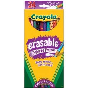  Crayola Erasable Colored Pencils 24/Pkg Long