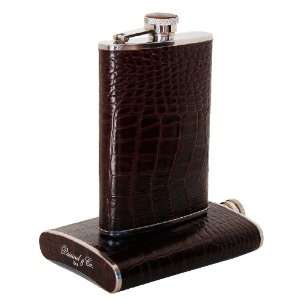  Brizard & Co. Croco Pattern Tobacco Leather Stainless 