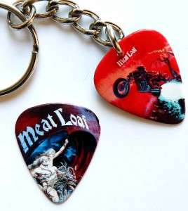 Meat Loaf Guitar Pick Keyring Two Sided + Matching Pick  