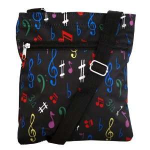   Multi Color Music Notes Hipster Crossbody Purse Bag: Everything Else