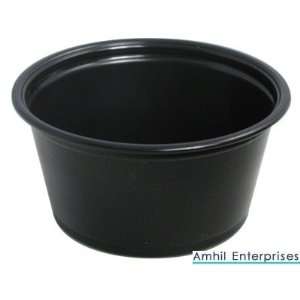   Black Plastic Souffle Cup (ASB200) 250/Sleeve