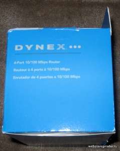 We are selling an open box Dynex 4 Port 10/100 Mbps Wired router 