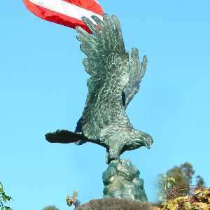 36 Bronze Garden FREEDOM BALD AMERICAN EAGLE Statue  