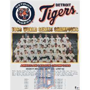 Detroit Tigers    World Series 1968 Detroit Tigers    13 x 16 Plaque 