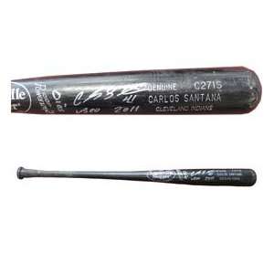 Carlos Santana Autographed Game Used Louisville Slugger Bat