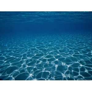 : Sunlight Reflects on the Sea Floor Through Crystal Clear Blue Water 