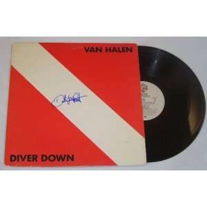 David Lee Roth Diver Down   Hand Signed Autographed Lp Record Album 