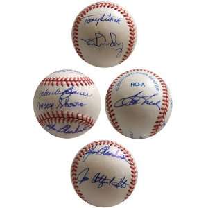 Don Larsen and Tony Kubek Autographed Baseball   with Catfish 