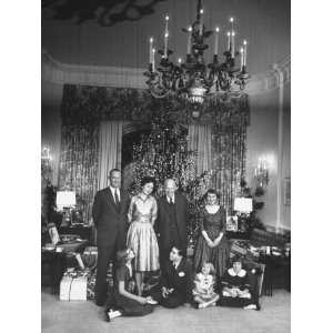 Dwight D. Eisenhower and Family Celebrating Christmas Eve in the White 