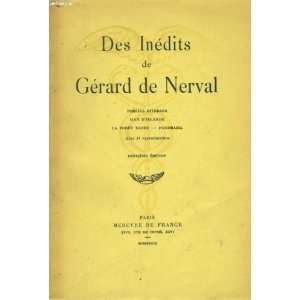  Inedits De Gerard De Nerval Poesies Diverses; Han d 