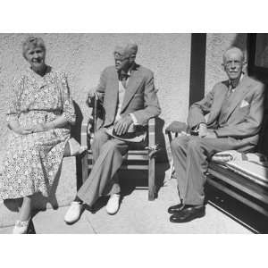  King Gustav V Sitting with His Friends Mr. and Mrs. James 