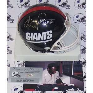 Harry Carson Autographed New York Giants Mini Football Helmet with 