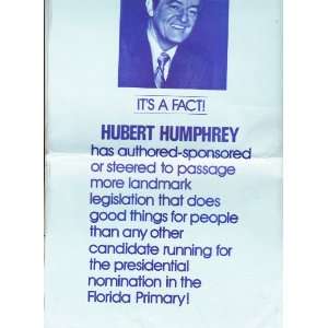 Hubert Humphrey Florida Primary 1972