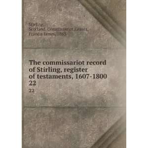    Scotland. Commissariot,Grants, Francis James, 1863  Stirling Books
