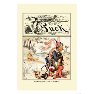  Puck Magazine Stealing Jingo Jims Clothes Giclee Poster 