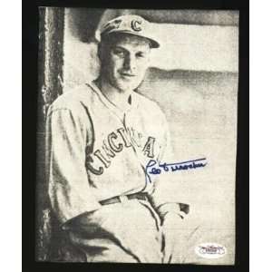 Leo Durocher Autographed Picture   4X6 JSA COA HOF   Autographed MLB 