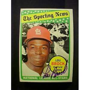 Lou Brock St. Louis Cardinals The Sporting News NL All Stars #428 1969 