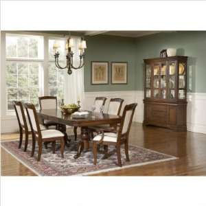   Louis Philippe Formal Double Pedestal Dining Set in Cherry (13 Pieces