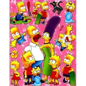 Simpsons Family Sitcom Homer Bart Marge Lisa Maggie STICKER SHEET PM49