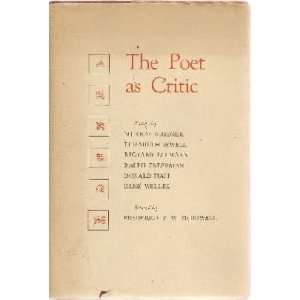  The Poet as Critic Essays by Murray Krieger , et al 