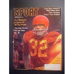  O.J. Simpson USC Autographed December 1968 Sport Magazine 