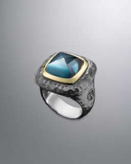 Blue Gold Topaz Ring  