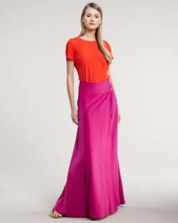 3PFD Alexandra Short Sleeve Blouse & Kathleen Silk Maxi Skirt
