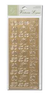 39 Gold Foil 50 50th Anniversary Stickers/Envelope Seals  