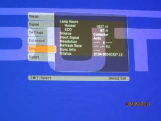 Epson EX71 LCD Projector WXGA (H310A) 010343874152  