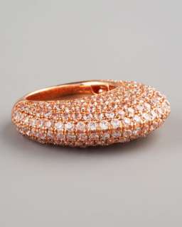 Pave Crystal Dome Ring, Rose Golden (CUSP Most Loved!)