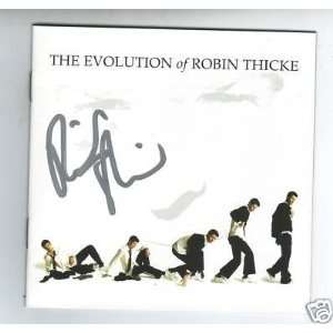  ROBIN THICKE signed *THE EVOLUTION* cd cover W/COA 