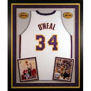 Shaquille ONeal LA Lakers Deluxe Framed Autographed Jersey