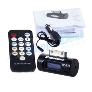 FM Transmitter + Car Charger+ Remote Control for iPhone 4 4S iPod 3GS 