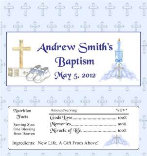 BAPTISM BOY or GIRL Candy Bar Wrappers Party Favors  