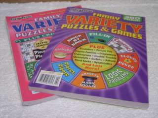 FAMILY VARIETY PUZZLES & GAMES SET 2 NEW PUZZLE BOOKS  