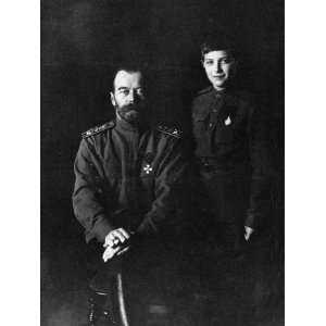  Tsar Nicholas II and Tserarevich Alexei of Russia, 1914 