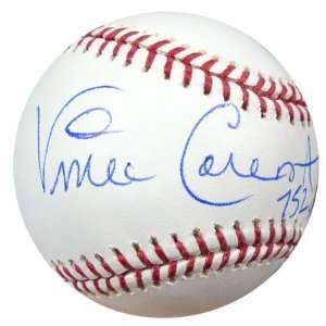 Vince Coleman Autographed MLB Baseball 752 SB PSA/DNA