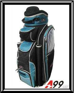   full length multifunctional golf cart bag Deluxe black/teal  