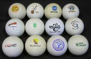12 Logo Golf Balls Sun Spice MINOLTA Mel Tillis BOISE CASCADE Wild 