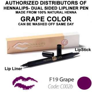Henna Lips Pen Lip Liner Lipstick GRAPE COLOR USA SELER  