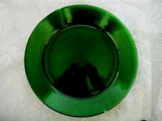 Beautiful Vintage Emerald Green Glass Plate   MORE AVAILABLE  