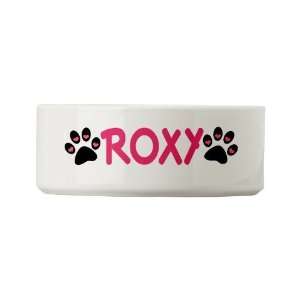  Roxy Pink Paw Print Small Dog Bowl: Pet Supplies