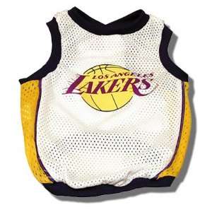  Lakers NBA Basketball Dog Jersey Shirt MEDIUM