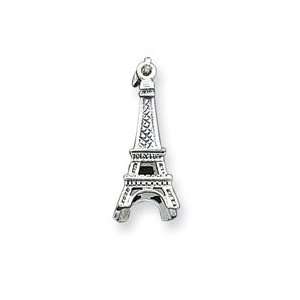  Sterling Silver Eiffel Tower Pendant Jewelry
