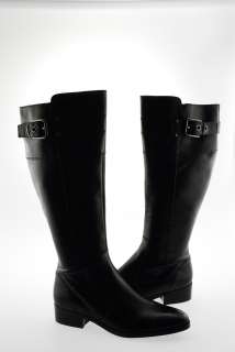 New Marc Fisher Agnes Knee High Tall Riding Boot Shoe Black Leather 
