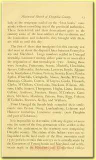 DAUPHINE COUNTY PENNSYLVANIA PA History Genealogy Book  