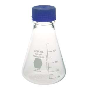 Kimax Erlenmeyer Flask with Screw Caps, 500mL  Industrial 