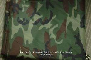 Waterproof camouflage fabric for clothing hunting 1 Y  